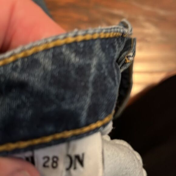 Hudson Cuffed Short Blue Denim Distressed Shorts Festival Concert Beach - Picture 12 of 12